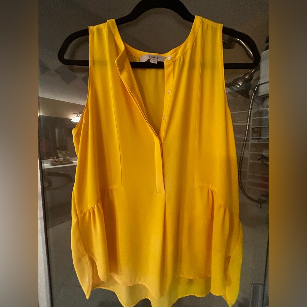 yellow Loft blouse